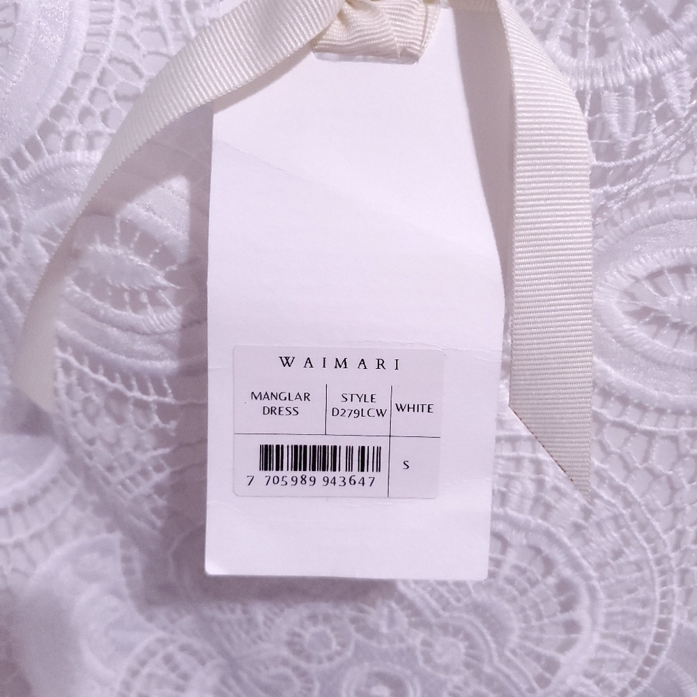 WAIMARI Manglar White Lace Maxi Dress S Resort Wear Bridal Shower Bachelorette - Picture 16 of 16